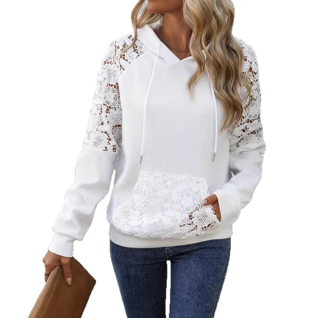 Streetwear Brand Store - 2025 new solid color lace splicing