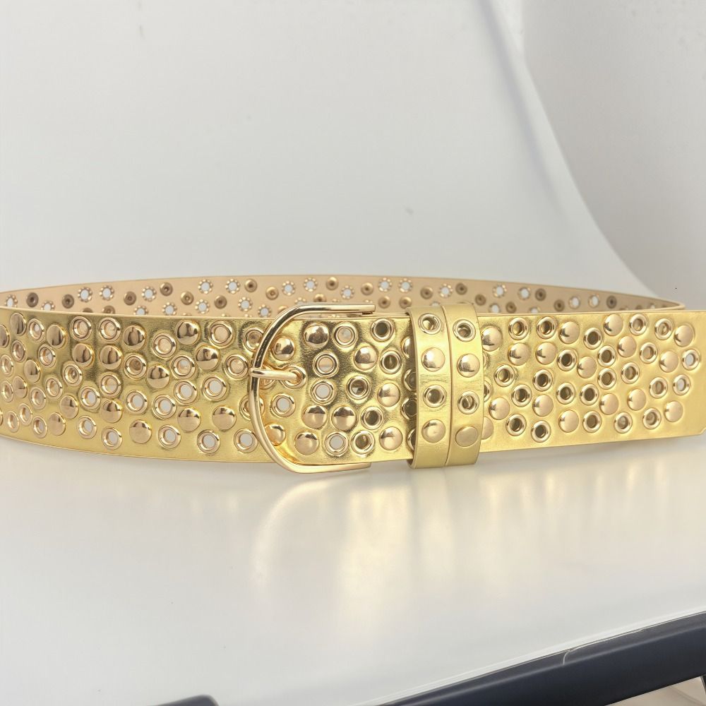Punk Hollow Eyelet Rivet Belt  - đánh giá và giá Streetwear Brand Belts