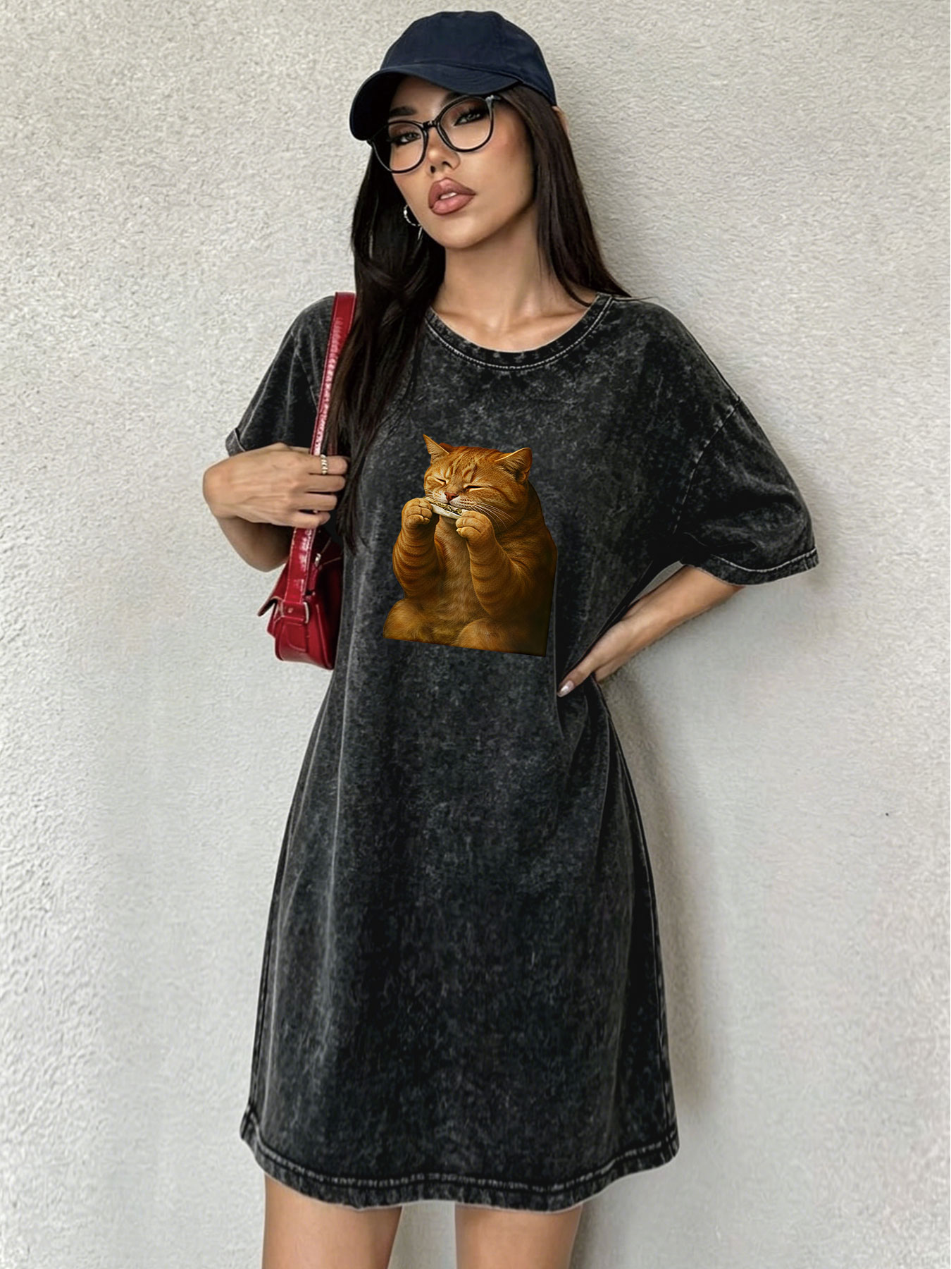 Vintage Washed Distressed T-Sh - đánh giá và giá Streetwear Brand Cat