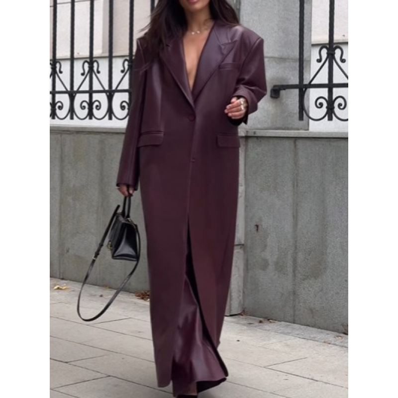 Women Autumn Long Leather Jack - đánh giá và giá Streetwear Brand Belts
